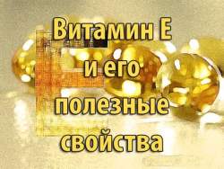 Витамин Е и его полезные свойства Витамин Е и его полезные свойства